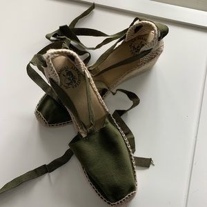 Valenciana Topolino Women Lace Espadrille Green